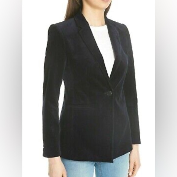 Theory Deep Navy Power Corduroy One Button Blazer/Jacket - Picture 1 of 7